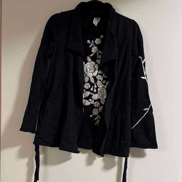 Lucky Brand Black Embroidered Women's Jacket - Picture 4 of 9